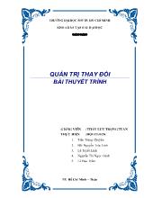 Bài thuyết trình quản trị thay đổi