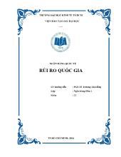 Bài thuyết trình Rủi ro quốc gia