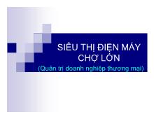 Bài thuyết trình Siêu thị điện máy chợ lớn