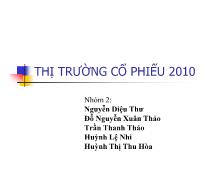 Bài thuyết trình Thị trường cổ phiếu 2010