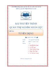 Bài thuyết trình Tuyển dụng