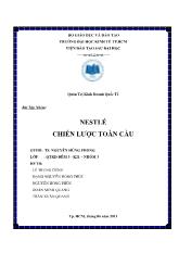 Bàitập nhóm: nestlé chiến lược toàn cầu