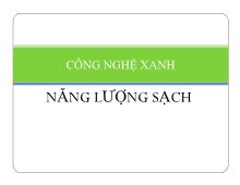 Báo cáo Công nghệ xanh năng lượng sạch