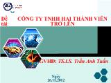 Báo cáo Công ty TNHH hai thành viên trở lên