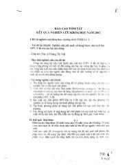 Báo cáo Nghiên cứu sản xuất, sử dụng thuốc sâu sinh học NPV, V-Bt trừ sâu cây trồng
