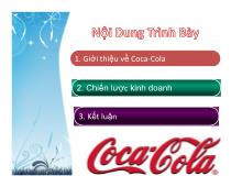 Chiến lược kinh doanh của Coca Cola