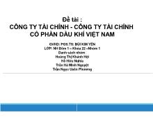 Đề tài Công ty tài chính - Công ty tài chính cổ phần dầu khí Việt Nam