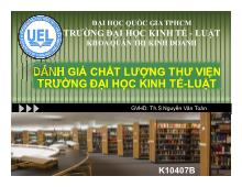 Đề tài Đánh giá chất lượng thư viện trường đại học kinh tế-Luật