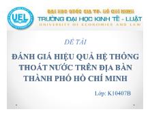 Đề tài Đánh giá hiệu quả hệ thống thoát nước trên địa bàn thành phố Hồ Chí Minh