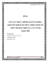 Đề tài Tái cấu trúc chính sách tài khóa khuyến khích sự phát triển kinh tế - Một trường hợp của các nước châu phi