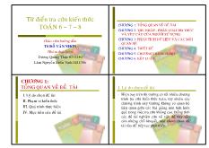 Đề tài Từ điển tra cứu kiến thức TOÁN 6 –7 –8