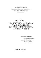 Đồ án Các nguyên tắc sáng tạo và áp dụng trong quá trình phát triển của máy tính di động
