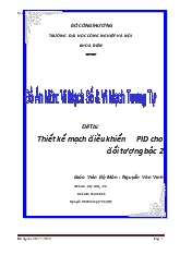 Đồ án Thiết kế mạch điều khiển PID cho đối tượng bậc 2