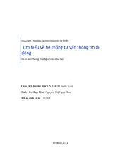 Đồ án Tìm hiểu về hệ thống tư vấn thông tin di động