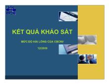 Kết quả khảo sát mức độ hài lòng của cán bộ công nhân viên