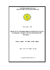 Khóa luận Phân tích tình hình hoạt động tín dụng ngắn hạn tại quỹ tín dụng nhân dân Mỹ Hòa
