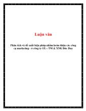 Luận văn Phân tích và đề xuất biện pháp nhằm hoàn thiện các công cụ marketing - ở công ty sản xuất thương mại xuất nhập khẩu Đức Duy