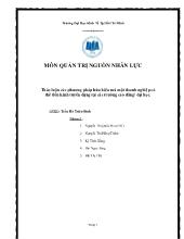 Thảo luận các phương pháp hữu hiệu mà một doanh nghiệp có thể tiến hành tuyển dụng tại các trường cao đẳng/ đại học