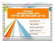 Thuyết trình Liên minh chiến lược hợp tác liên minh giảnh lợi thế