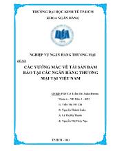 Tiểu luận Các vướng mắc về tài sản đảm bảo tại các ngân hàng thương mại tại Việt Nam