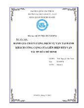Tiểu luận Đánh giá chất lượng dịch vụ vận tải hành khách công cộng của liên hiệp htx vận tải tp Hồ Chí Minh