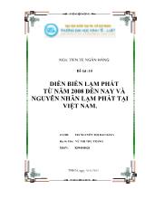 Tiểu luận Diễn biến lạm phát từ năm 2008 đến nay và nguyên nhân lạm phát tại Việt Nam