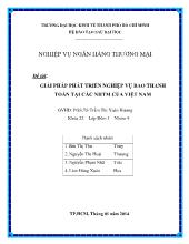 Tiểu luận Giải pháp phát triển nghiệp vụ bao thanh toán tại các NHTM của Việt Nam