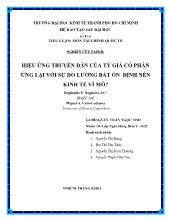 Tiểu luận Hiệu ứng truyền dẫn của tỷ giá có phản ứng lại với sự đo lường bất ổn định nền kinh tế vĩ mô?