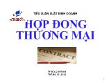 Tiểu luận Hợp đồng thương mại