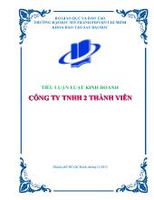 Tiểu luận Luật kinh doanh công ty TNHH 2 thành viên