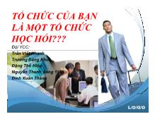 Tiểu luận Tổ chức của bạn là một tổ chức học hỏi???