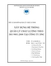 Tiểu luận Xây dựng hệ thống quản lý chất lượng theo iso 9001:2008 tại công ty DNC