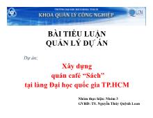 Tiểu luận Xây dựng quán café “Sách” tại làng Đại học quốc gia TP.HCM