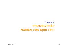 Bài giảng Chương 3: phương pháp nghiên cứu định tính