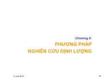 Bài giảng Chương 4: phương pháp nghiên cứu định lượng