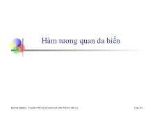 Bài giảng Hàm tương quan đa biến