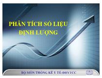 Bài giảng Phân tích số liệu định lượng