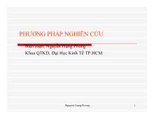 Bài giảng Phương pháp nghiên cứu