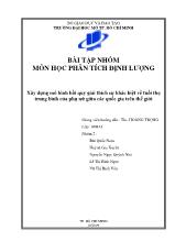 Bài tập nhóm Xây dựng mô hình hồi quy giải thích sự khác biệt về tuổi thọ trung bình của phụ nữ giữa các quốc gia trên thế giới