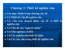 Bài thuyết trình Chương 3: Thiết kế nghiên cứu