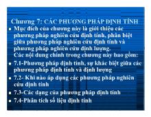 Bài thuyết trình Chương 7: các phương pháp định tính
