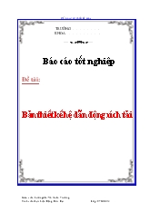 Báo cáo Bản thiết kế hệ dẫn động xích tải