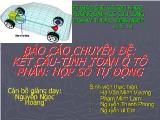 Báo cáo Chuyên đề: kết cấu-Tính toán ô tô phần: hộp số tự động