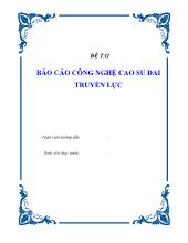 Báo cáo Công nghệ cao su đai truyền lực