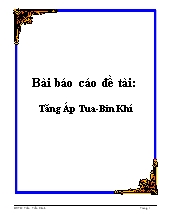 Báo cáo Tăng Áp Tua-Bin Khí