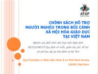 Chuyên đề Chính sách hỗ trợ người nghèo trong bối cảnh xã hội hóa giáo dục tại Việt Nam