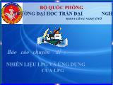 Chuyên đề Nhiên liệu LPG và ứng dụng của LPG