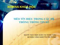 Đề tài Méo tín hiệu trong các hệ thống thông tin số
