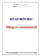 Đồ án Động cơ commonrail