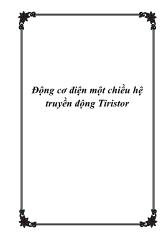 Đồ án Động cơ điện một chiều hệ truyền động Tiristor